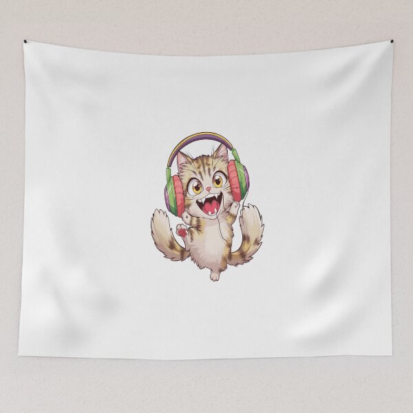Item preview, Cat with headphones designed and sold by M4JK3l.