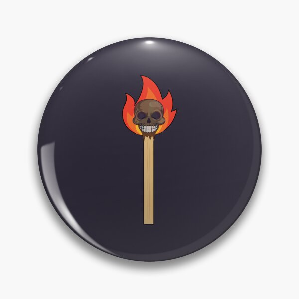 Item preview, Fire burning stick with skull face designed and sold by Donutlovers.
