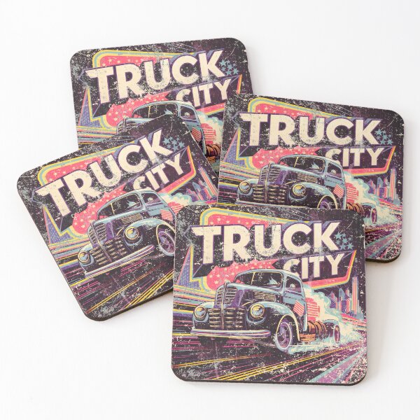 Item preview, american classic truck with cartoon effects designed and sold by BKSARYLIFE.