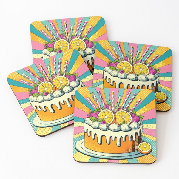 Item preview, Citrus Sunshine: Pop Art Lemon Tart designed and sold by StickerStudio27.