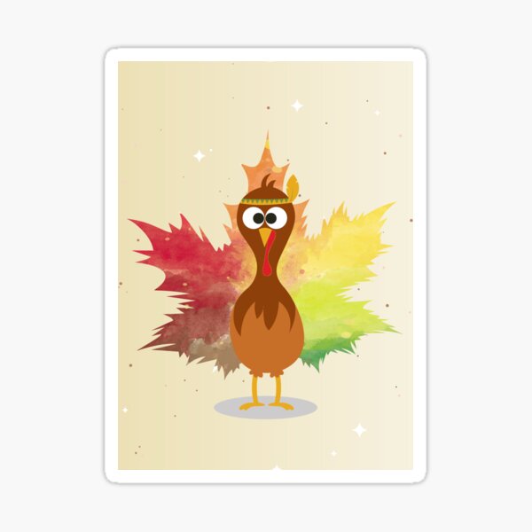 Thanksgiving Tribal Turkey Woodland Nursery Sticker