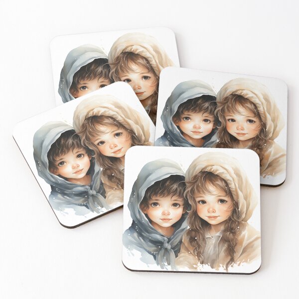 Item preview, Joyful Brushstrokes: Whimsical Watercolor Children Embrace Playful Harmony designed and sold by dcohea.