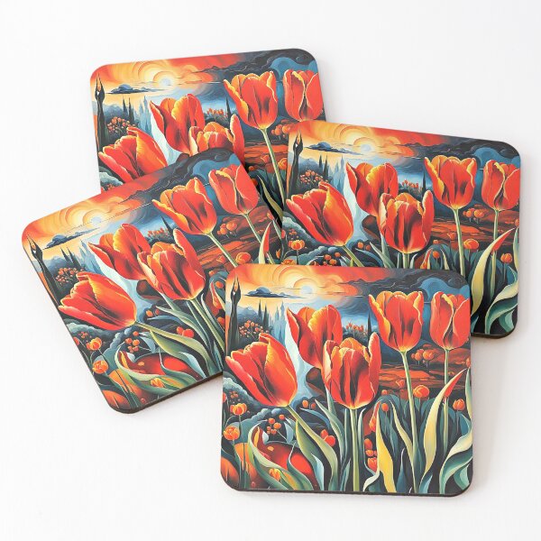 Item preview, Tulips at sunrise designed and sold by George Hutton Hunter.