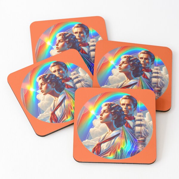 Item preview, Sailor's wife says goodbye - Round Illustration designed and sold by AD-Digital-Art.