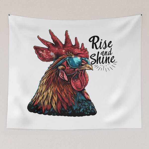 Item preview, Rise and Shine - Rooster (with Black Lettering) designed and sold by VelvetRoom.