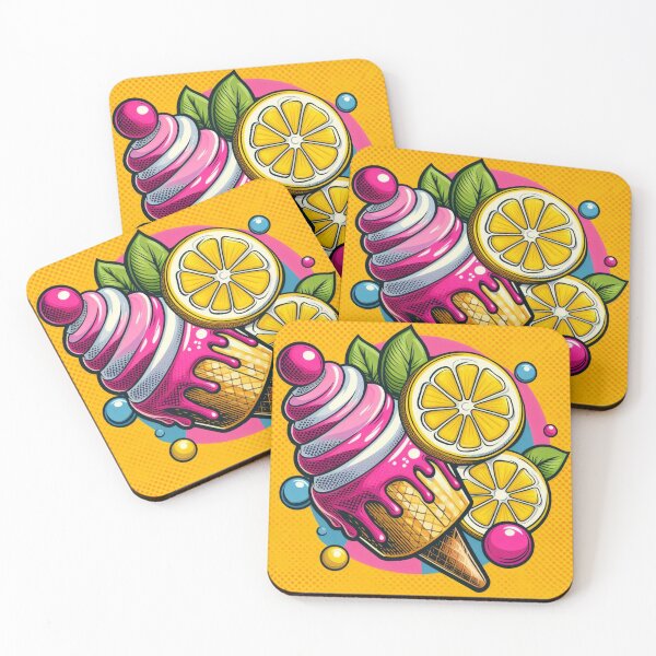 Item preview, Strawberry Fields & Vanilla Dreams: Full Color Ice Cream Design designed and sold by StickerStudio27.