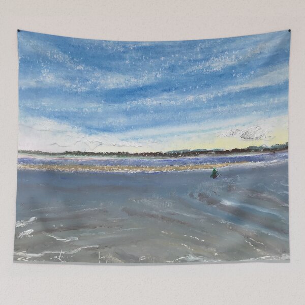 Item preview, Upriver on the turning tide in the evening light designed and sold by Catherine Holland.