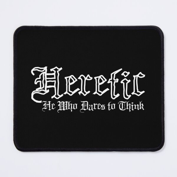 Item preview, Heretic - He Who Dares to Think, Gothic Aesthetic, Black Metal shirt, Dark quotes, Rebel Rebel, Individualism, Satanic Art, Occult Tee, Halloween spooky gift, Morbid Tshirt designed and sold by SSINAMOON.