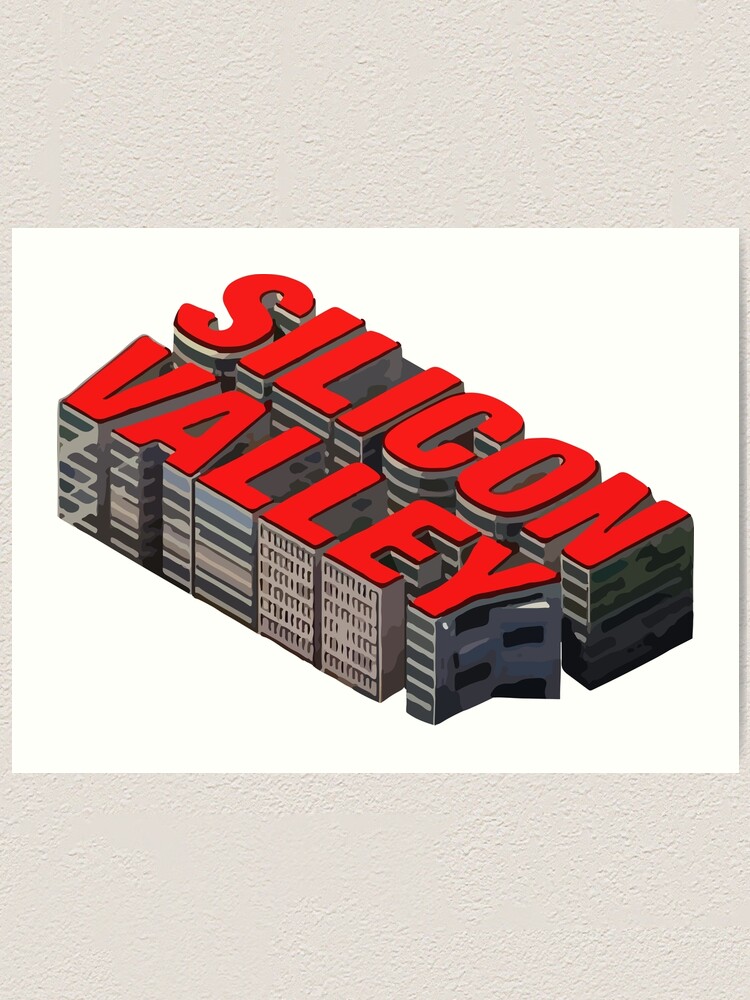 Silicon Valley Skyline Art Print For Sale By Shaylikipnis Redbubble