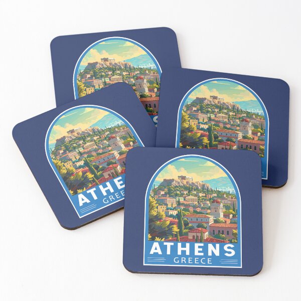 Item preview, Athens Greece Travel Art Emblem designed and sold by KrisSidDesigns.