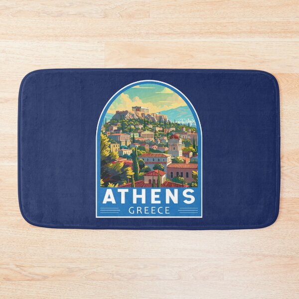 Item preview, Athens Greece Travel Art Emblem designed and sold by KrisSidDesigns.