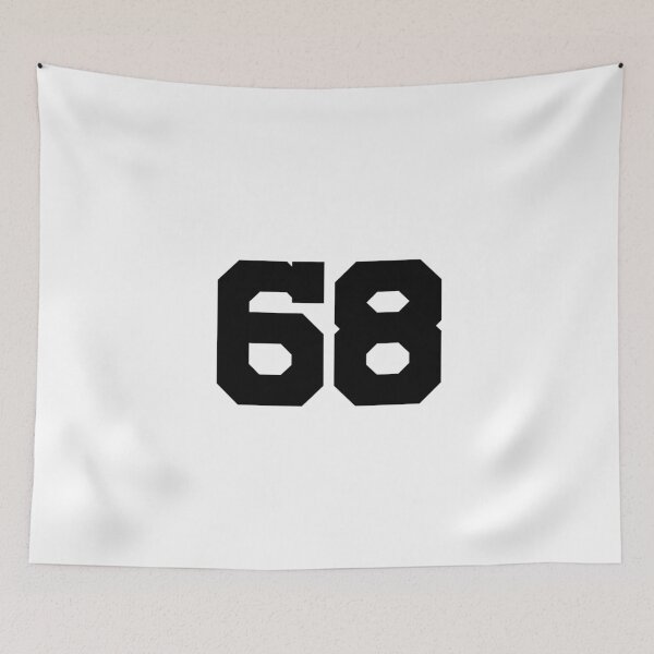 Item preview, 68, sixty-eight, black, University designed and sold by Numbers-Art.