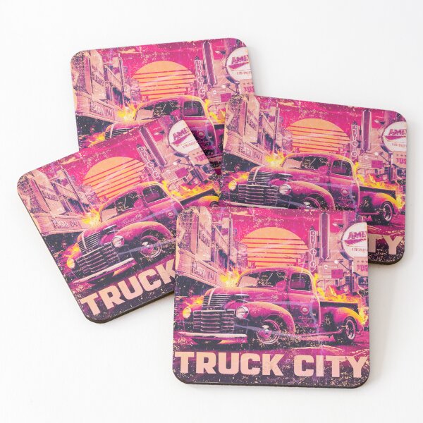Item preview, classic truck with pink effect : cartoon style designed and sold by BKSARYLIFE.