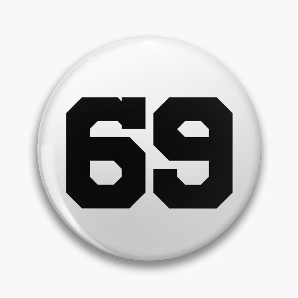 Artikelvorschau, 69, neunundsechzig, schwarz, Universität entworfen und verkauft von Numbers-Art.