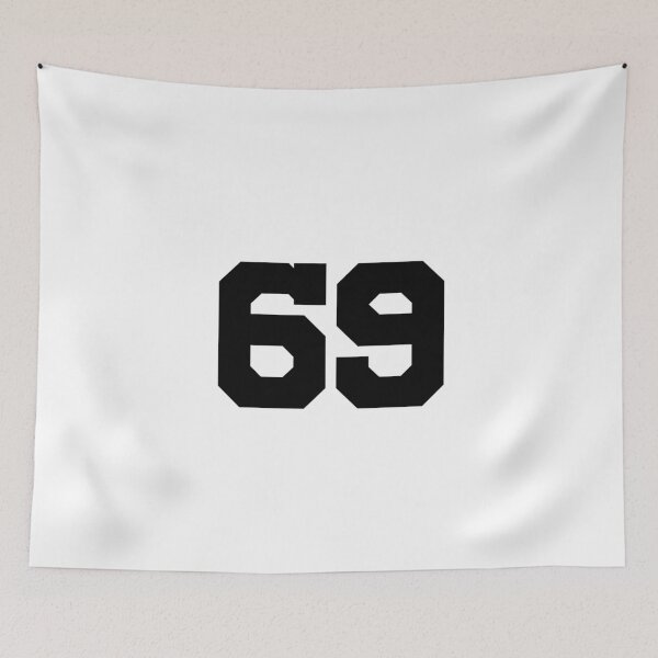 Item preview, 69, sixty-nine, black, University designed and sold by Numbers-Art.
