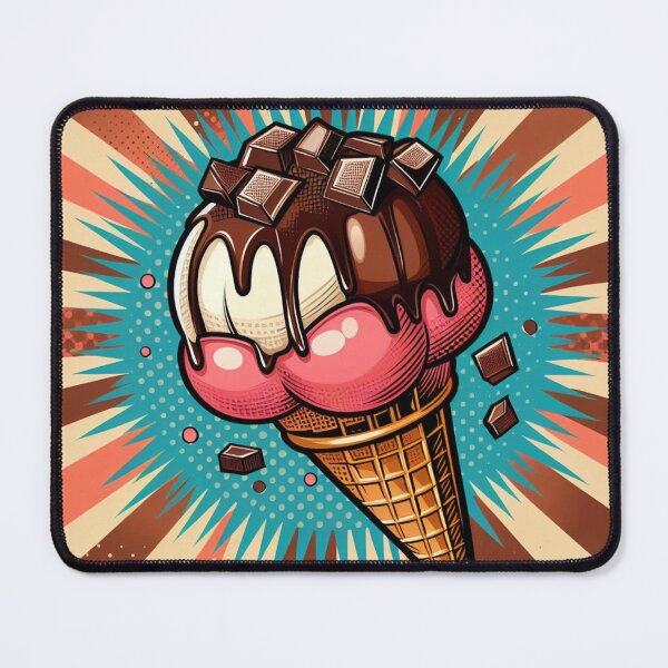 Item preview, Chocoholic Delight: Pop Art Chocolate Ice Cream designed and sold by StickerStudio27.
