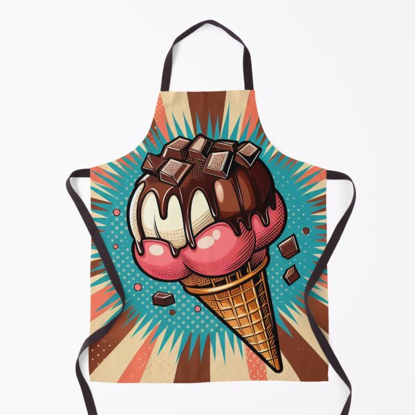 Item preview, Chocoholic Delight: Pop Art Chocolate Ice Cream designed and sold by StickerStudio27.