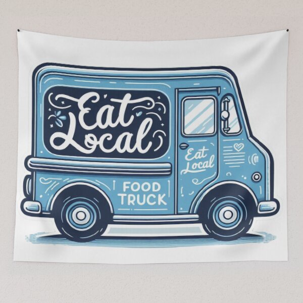 Aperçu de l'œuvre Mangez local Soutenez les agriculteurs locaux créée et vendue par LoveDesignMania.