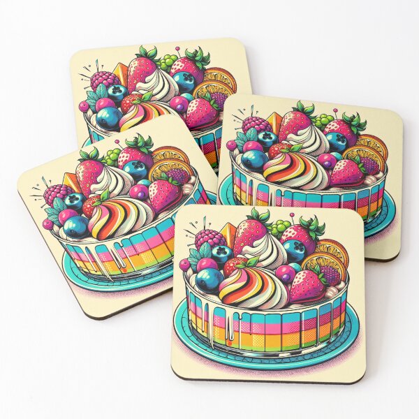 Item preview, Fruitastic Cheesecake: Garnished with Fresh Fruits designed and sold by StickerStudio27.