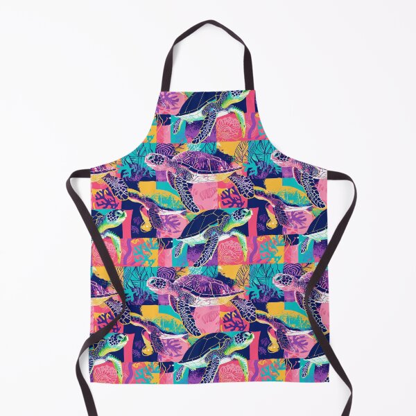 Item preview, pastel neon turtles patchwork designed and sold by YuliaHulia.