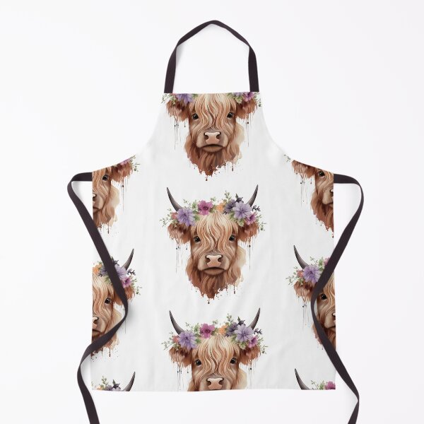 Item preview, Watercolor Boho Baby Highland Cow Amidst Fluttering Butterflies and Blooms designed and sold by dcohea.