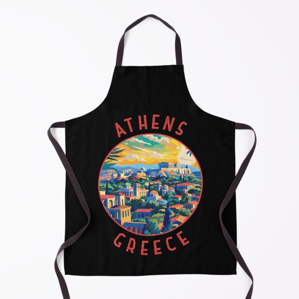 Item preview, Athens Greece Retro Distressed Circle designed and sold by KrisSidDesigns.