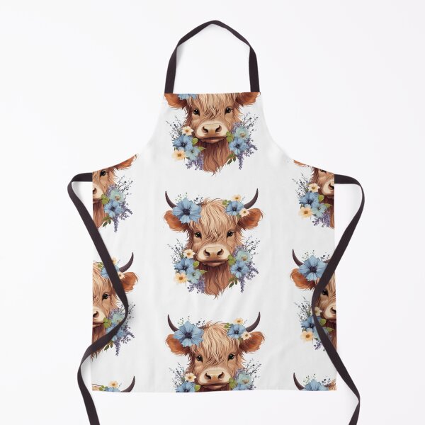 Item preview, Watercolor Boho Baby Highland Cow Amidst Fluttering Butterflies and Blooms designed and sold by dcohea.