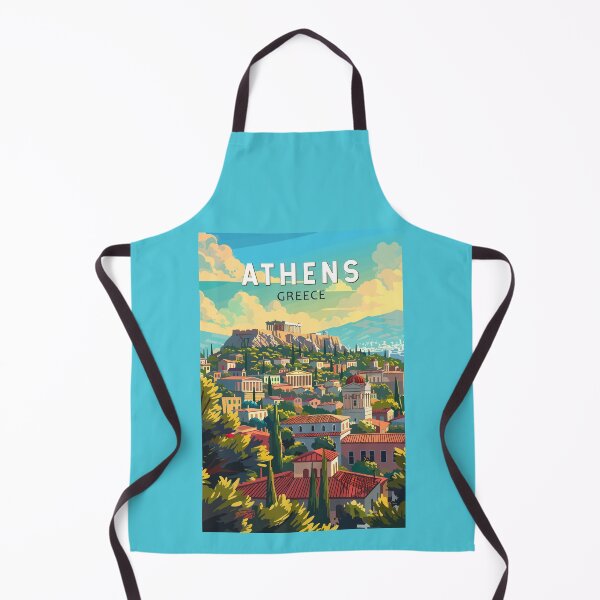 Item preview, Athens Greece Travel Art Vintage designed and sold by KrisSidDesigns.