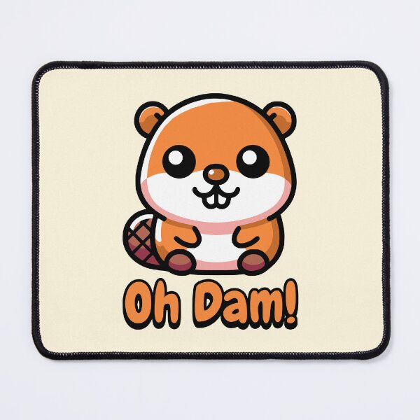 Item preview, Oh Dam! Cute Beaver Pun designed and sold by PMCreative.