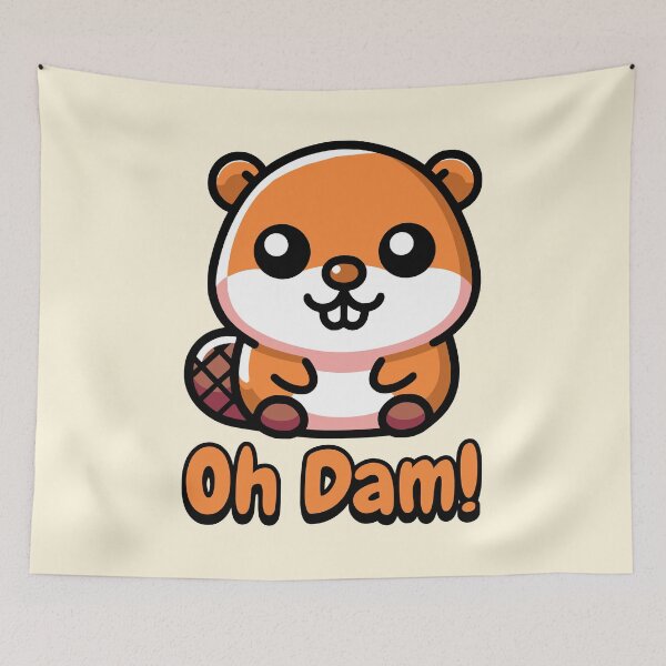 Item preview, Oh Dam! Cute Beaver Pun designed and sold by PMCreative.