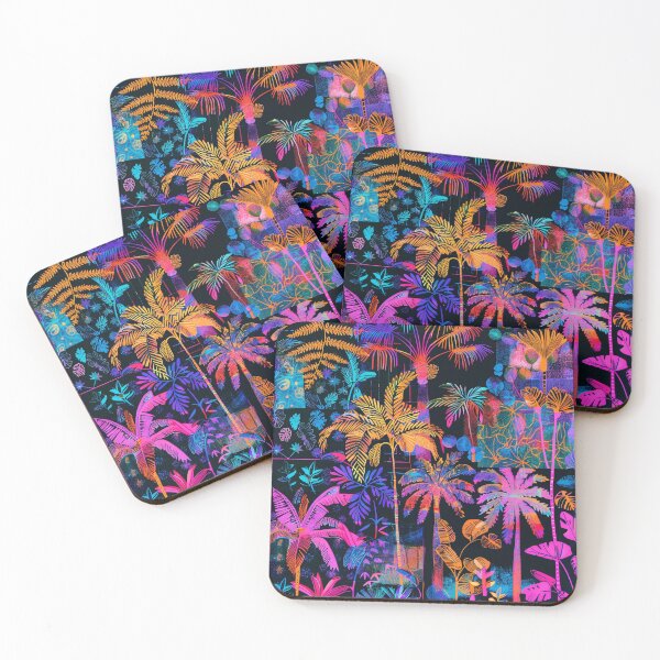 Item preview, neon palms patchwork designed and sold by YuliaHulia.