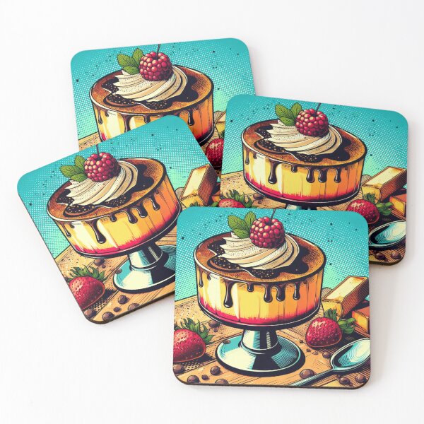 Item preview, Crème Brûlée Craze: Pop Art Dessert Delight designed and sold by StickerStudio27.