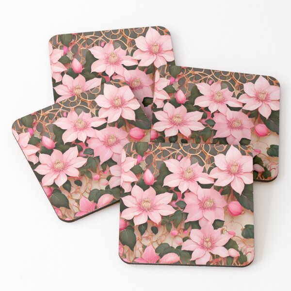 Item preview, Pale Clematis on a trellis  designed and sold by Flowersonstuff.