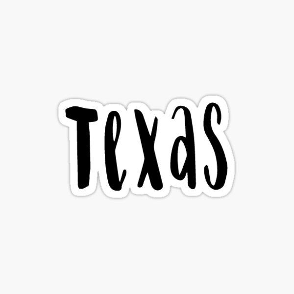 "Texas" Sticker for Sale by gracesnake Redbubble
