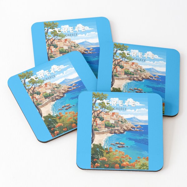 Item preview, Crete Greece Travel Art Vintage designed and sold by KrisSidDesigns.
