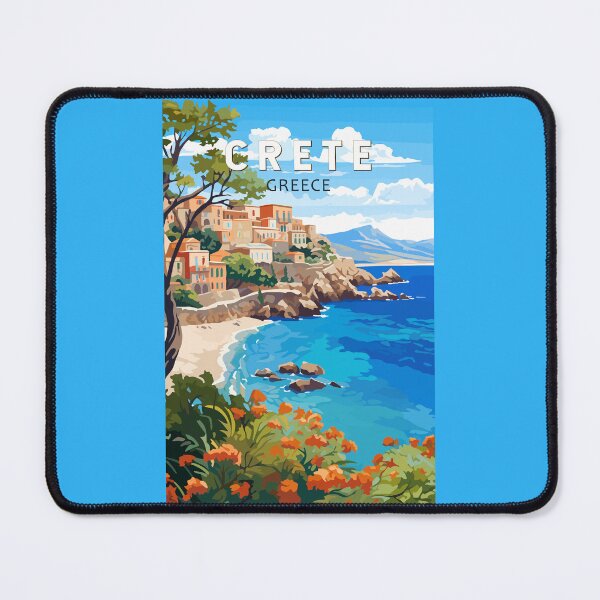 Item preview, Crete Greece Travel Art Vintage designed and sold by KrisSidDesigns.