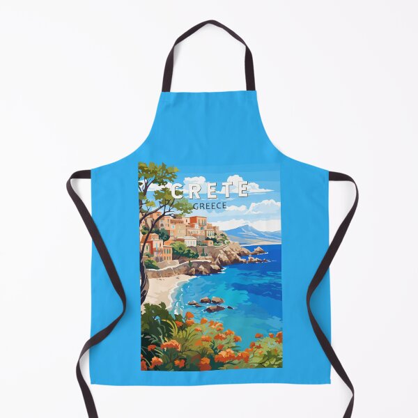 Item preview, Crete Greece Travel Art Vintage designed and sold by KrisSidDesigns.
