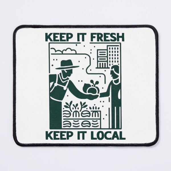 Item preview, KEEP IT FRESH, KEEP IT LOCAL -eat local green  designed and sold by MeringueMango.