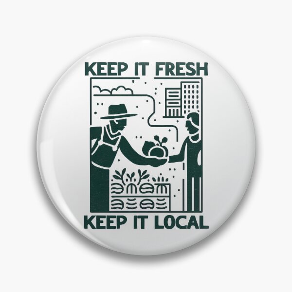 Item preview, KEEP IT FRESH, KEEP IT LOCAL -eat local green  designed and sold by MeringueMango.