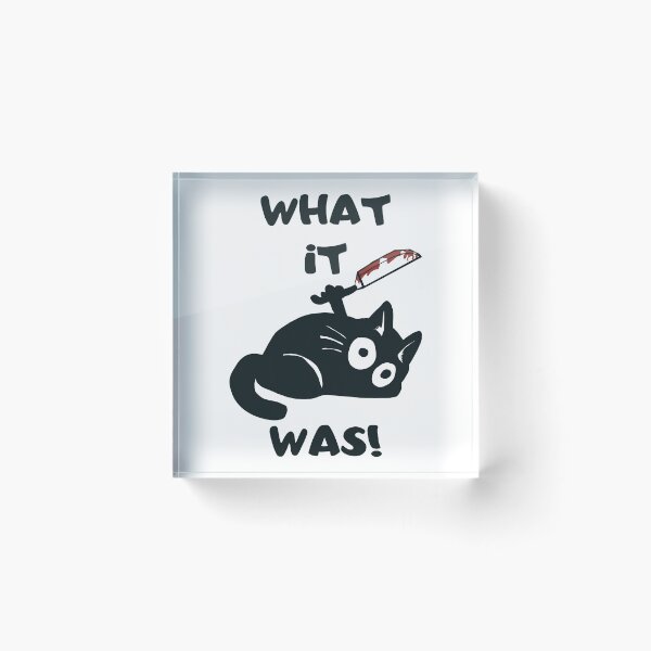 Item preview, Cat What it was! Killer black cat with knife designed and sold by artssoul-studio.