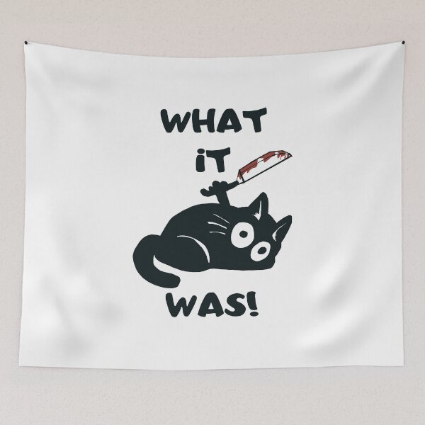 Item preview, Cat What it was! Killer black cat with knife designed and sold by artssoul-studio.