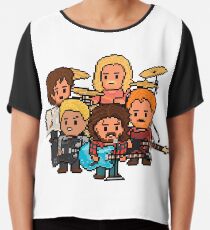 Pixel Rock n Roll Band Chiffon Top
