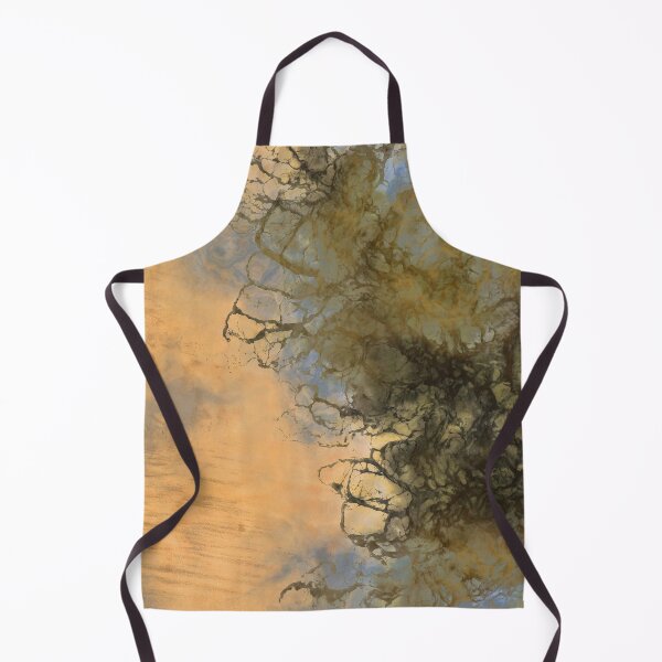 Item preview, Abstract Mustard Marble Ocean Wave Painting designed and sold by frappechica.