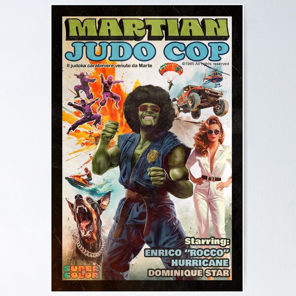 Item preview, Martian Judo Cop,  retro VHS design designed and sold by Silurostudio.
