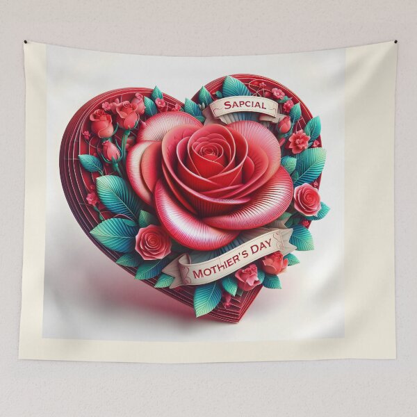 Item preview, Propose Mother's Day 2024: Heart of 3D Red Roses designed and sold by sofia1971.