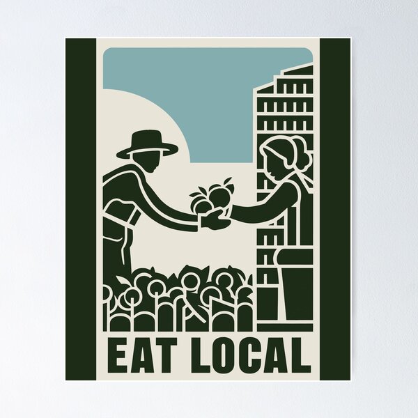 Item preview, EAT LOCAL -eat local food designed and sold by MeringueMango.