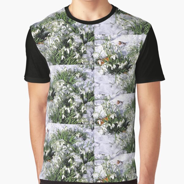 Snowdrops in snow. Graphic T-Shirt