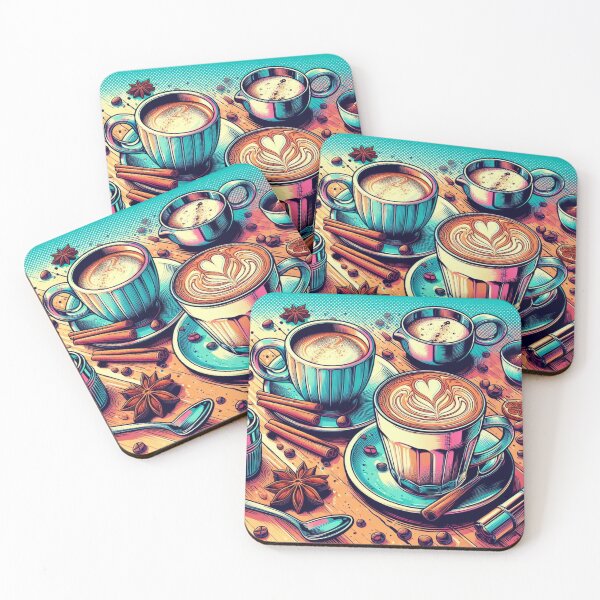 Item preview, Chai Latte: Pop Art Beverage Bliss designed and sold by StickerStudio27.