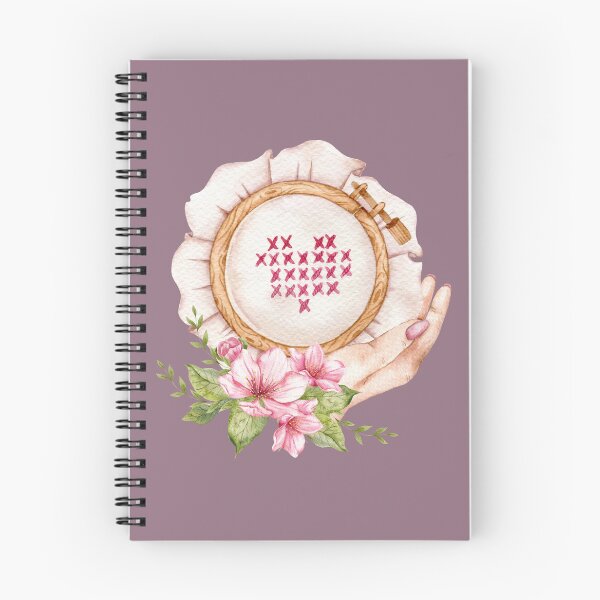 Item preview, Vintage Needlework with Flowers, Embroidery Logo designed and sold by caraulanart.