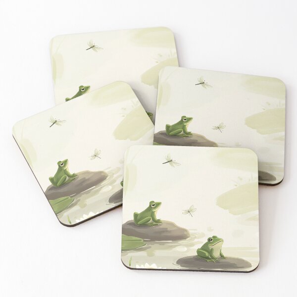 Item preview, Yoga Frogs on Lily Pads designed and sold by cute-animals99.